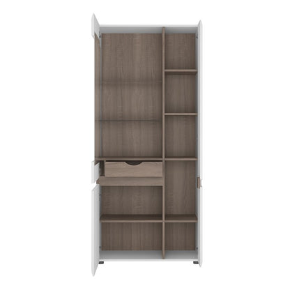 Chelsea Tall Glazed Wide Display unit (RHD)