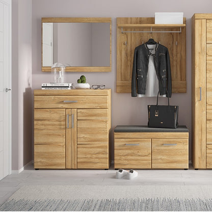 Cortina 2 door shoe cabinet in Grandson Oak