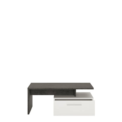 Zingaro 2 drawer coffee table in Grey and White