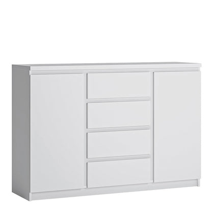 Furniture To Go, Fribo, 2 door 4 drawer sideboard in White.