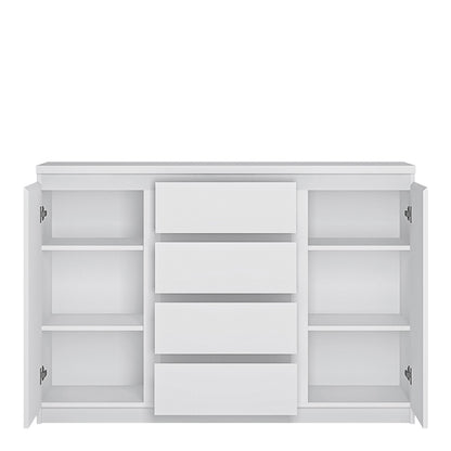 Furniture To Go, Fribo, 2 door 4 drawer sideboard in White.