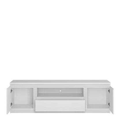 Furniture To Go, Fribo, 2 door 1 drawer 166 cm wide TV cabinet in White.