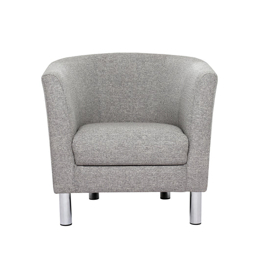 Cleveland Armchair Chrome feet Nova Light Grey