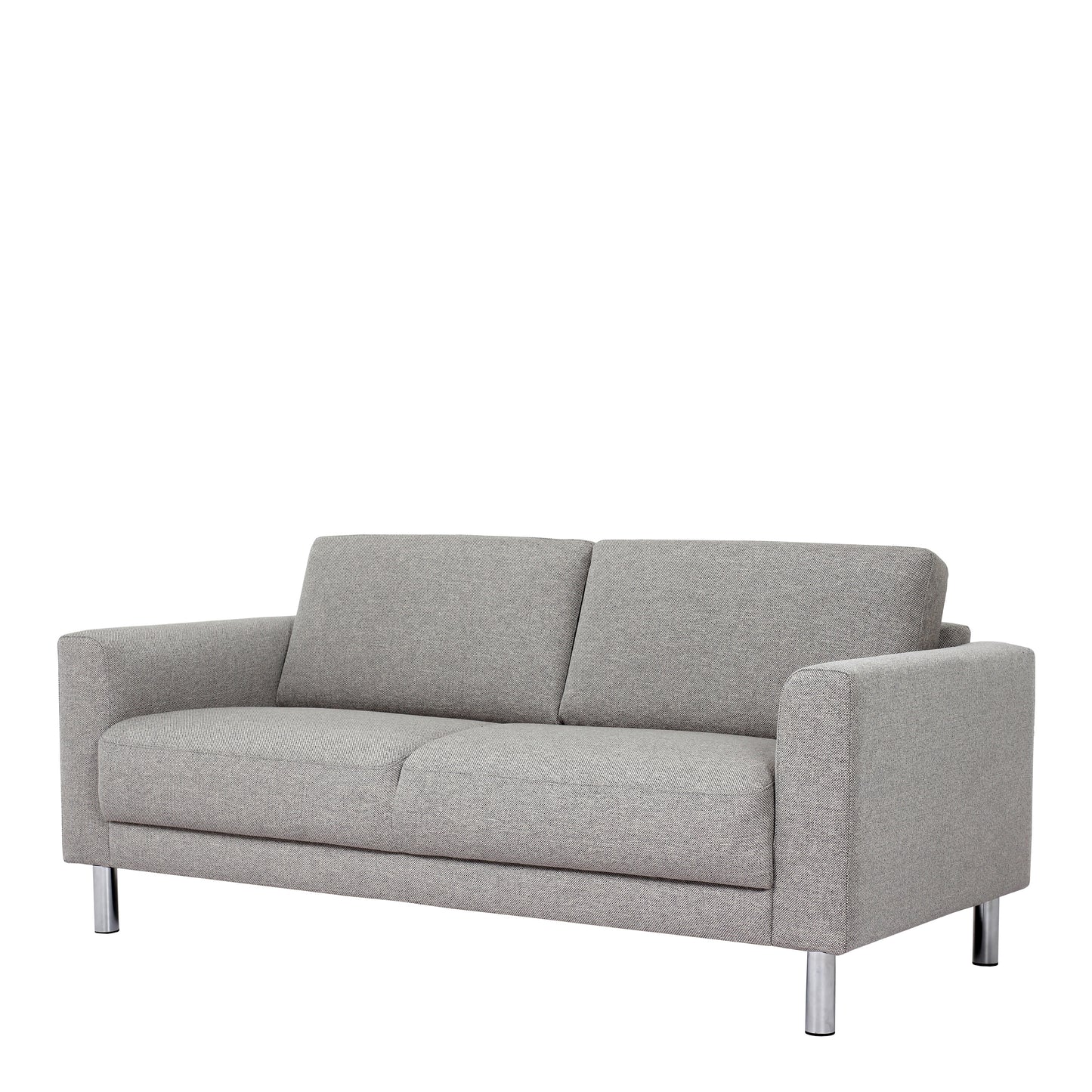 Cleveland 2 Seater Sofa Nova Light Grey chrome feet