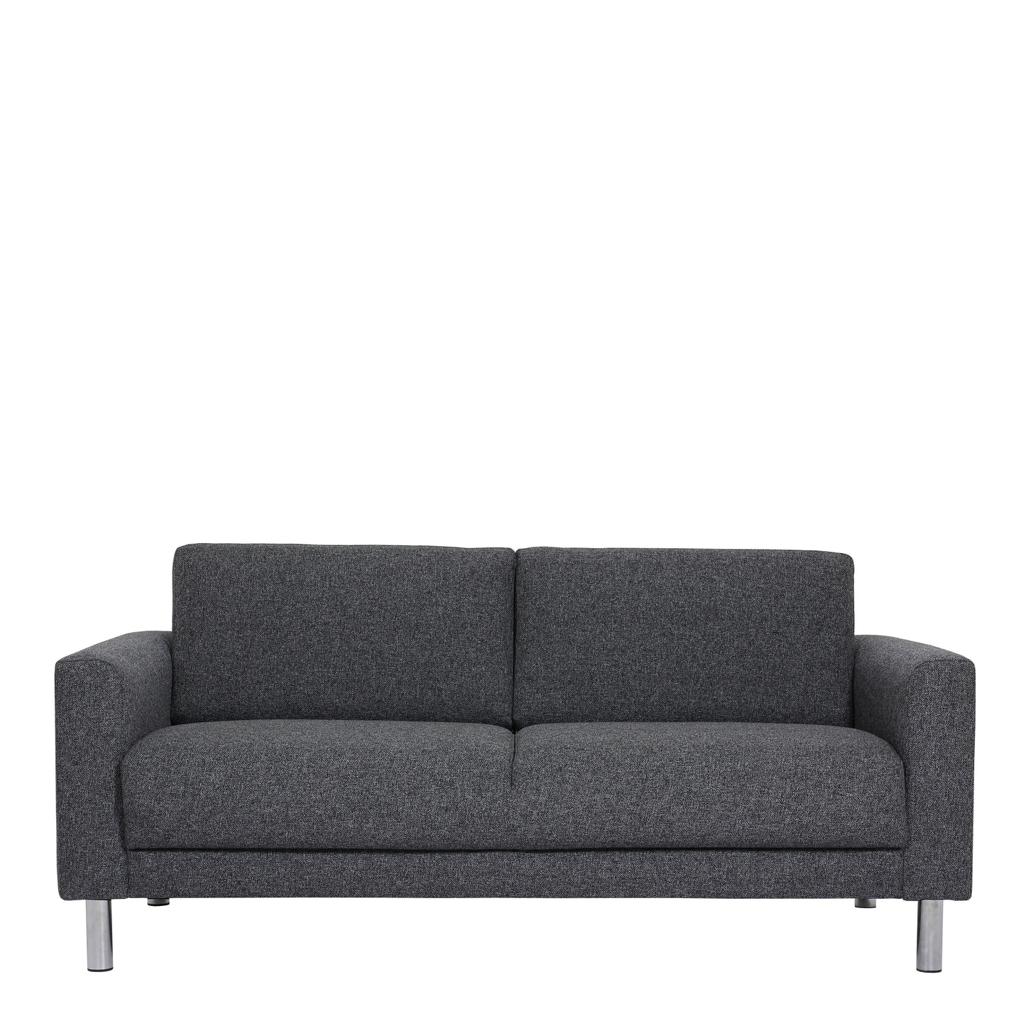 Cleveland 2 Seater Sofa Nova Light Grey chrome feet