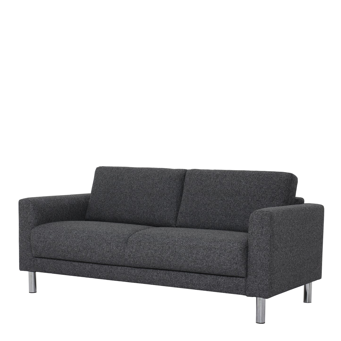 Cleveland 2 Seater Sofa Nova Light Grey chrome feet