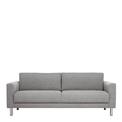 Cleveland 3 Seater Sofa Nova Light Grey Chrome Feet