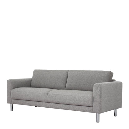 Cleveland 3 Seater Sofa Nova Light Grey Chrome Feet