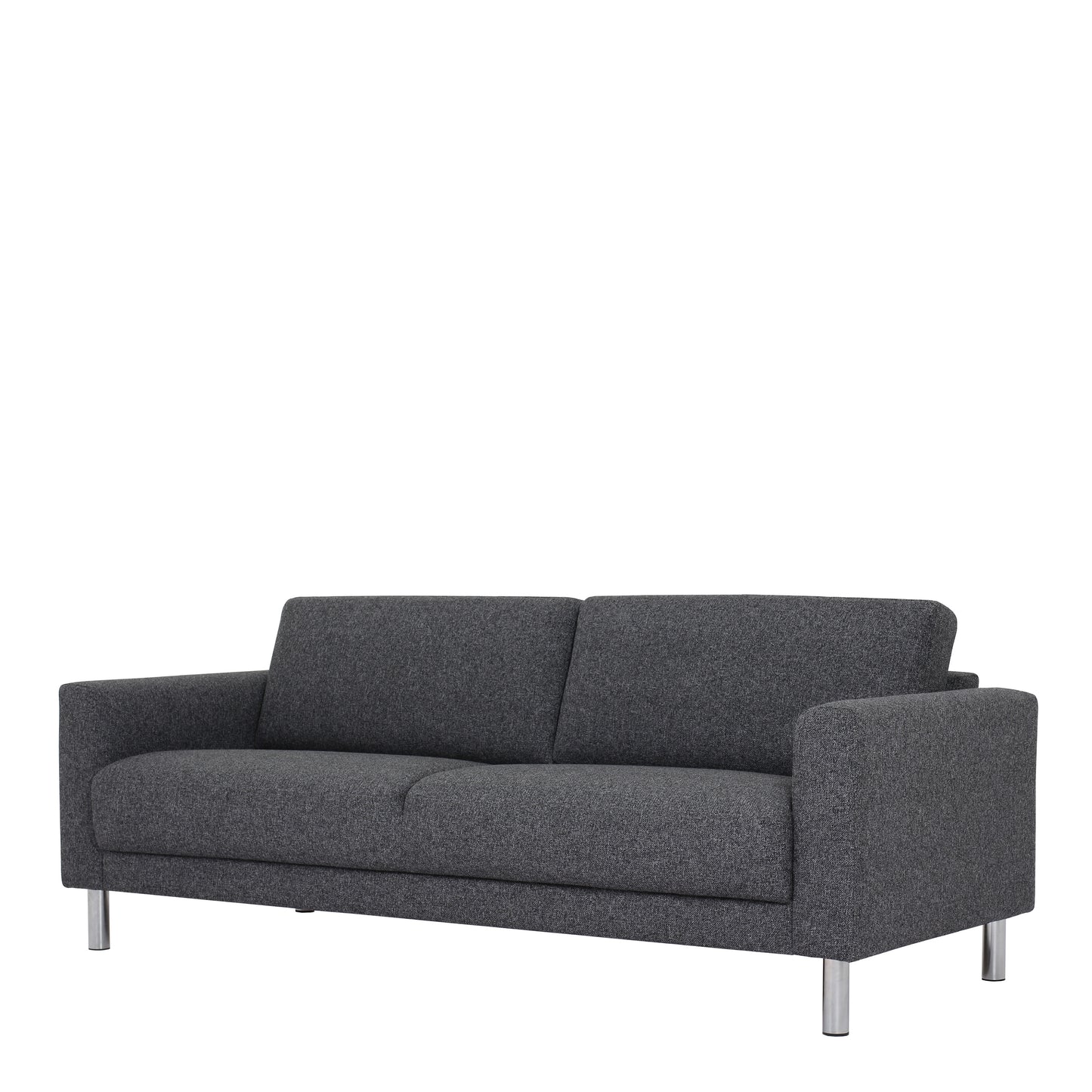 Cleveland 3 Seater Sofa Nova Light Grey Chrome Feet