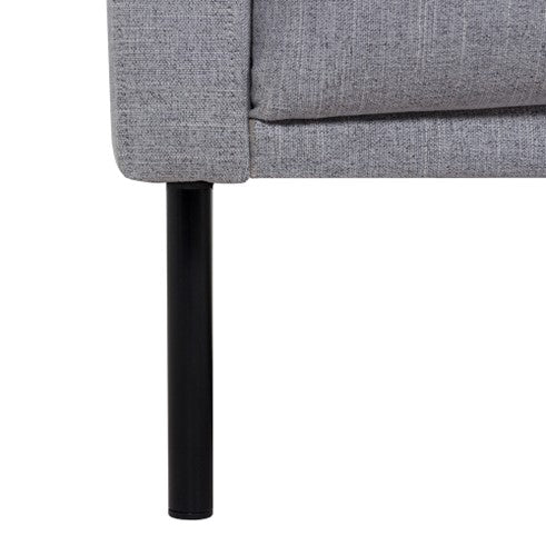 Larvik 2.5 Seater Sofa - Grey, Black Legs