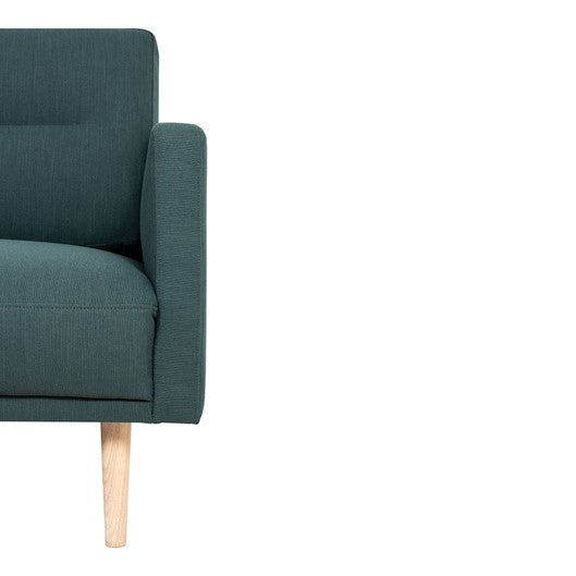 Larvik 2.5 Seater Sofa - Dark Green, Oak Legs