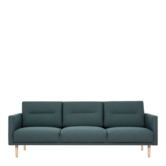 Larvik 3 Seater Sofa - Dark Green, Oak Legs