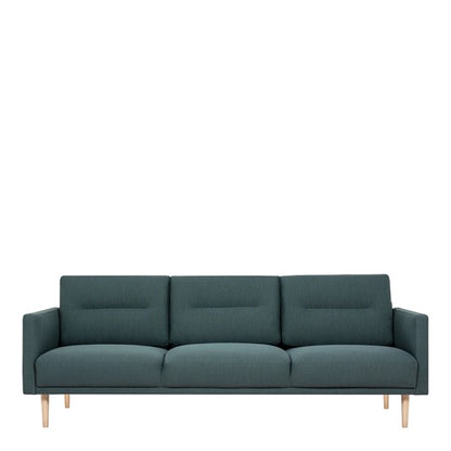 Larvik 3 Seater Sofa - Dark Green, Oak Legs