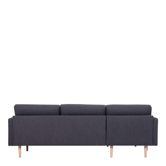 Larvik Chaiselongue Sofa  (LH) - Anthracite, Oak Legs