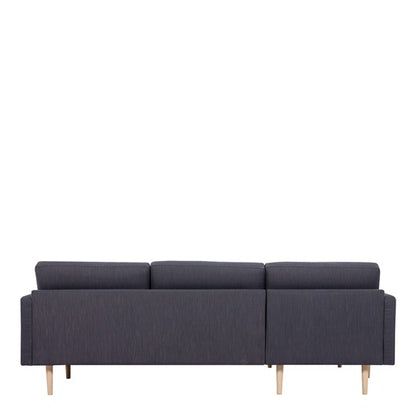 Larvik Chaiselongue Sofa  (LH) - Anthracite, Oak Legs