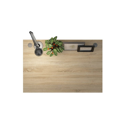 Prima Desk 120 cm in Oak with White legs