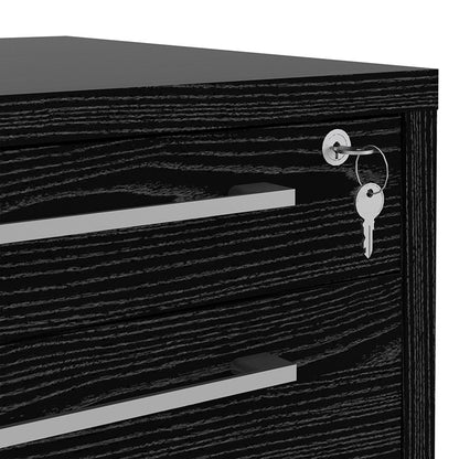 Prima Mobile cabinet in Black woodgrain