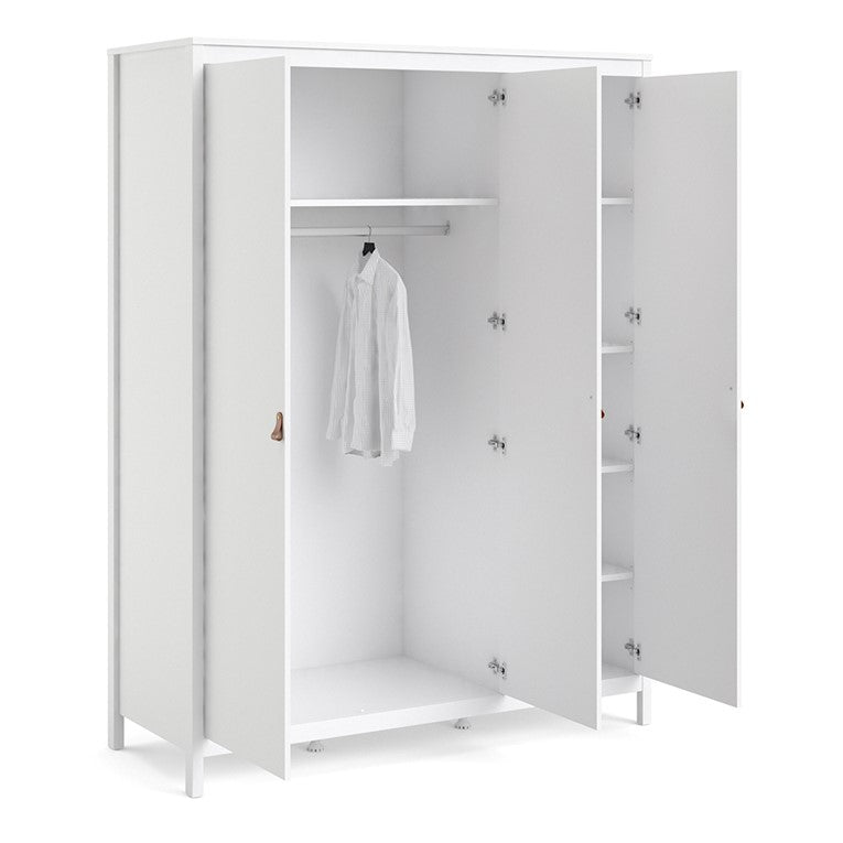 Barcelona Wardrobe with 3 doors in White