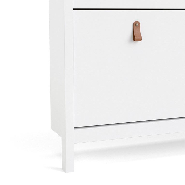 Barcelona Shoe cabinet 4 compartments in White