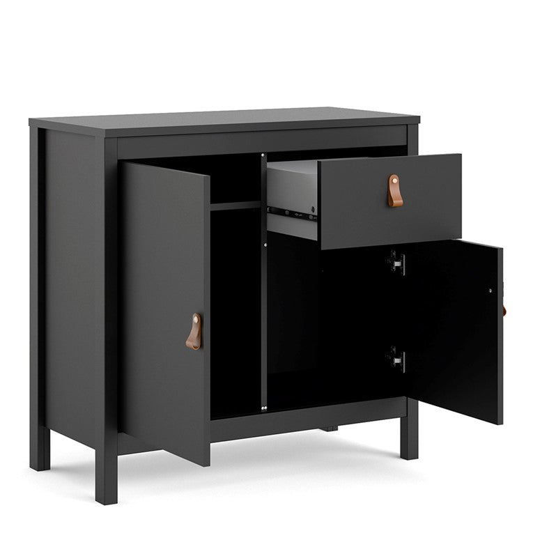 Barcelona Sideboard 2 doors + 1 drawer in Matt Black