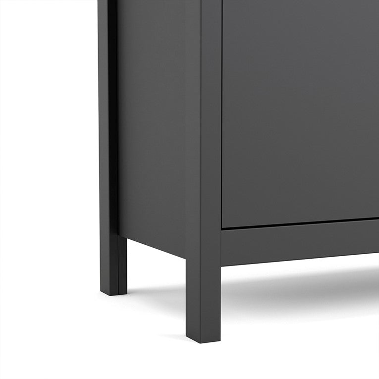 Barcelona Sideboard 2 doors + 1 drawer in Matt Black