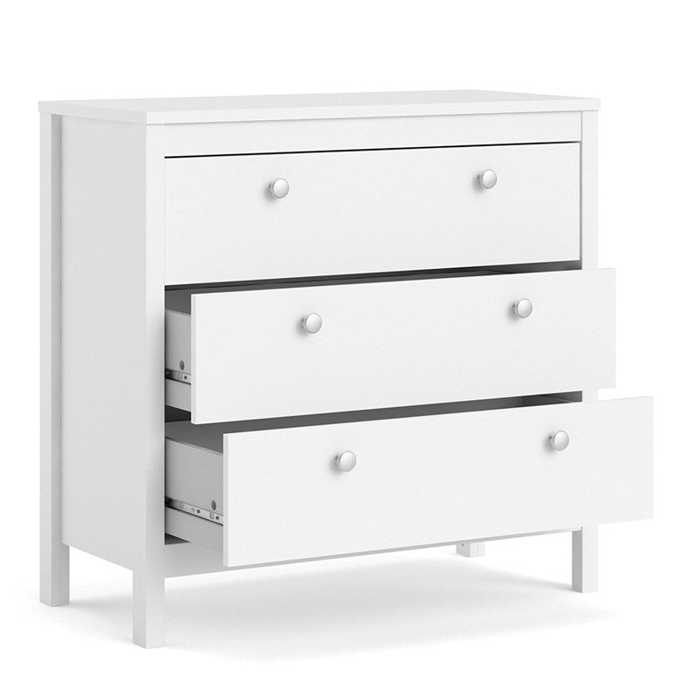 Madrid Chest 3 drawers in White