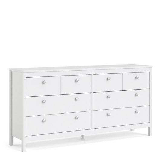 Madrid Double dresser 4+4 drawers in White