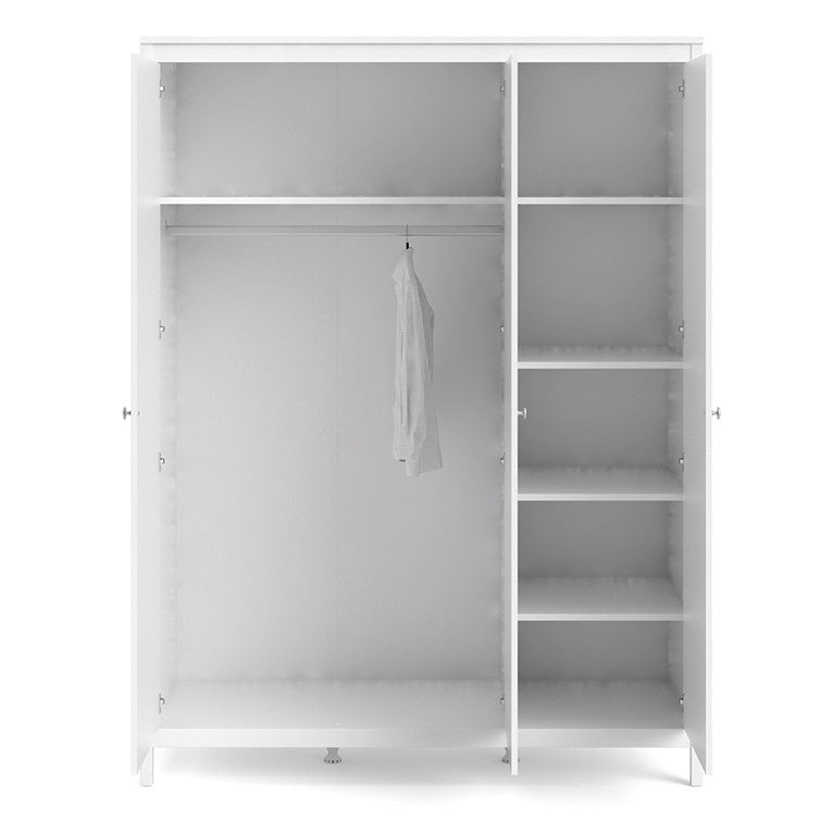 Madrid Wardrobe with 3 doors in White