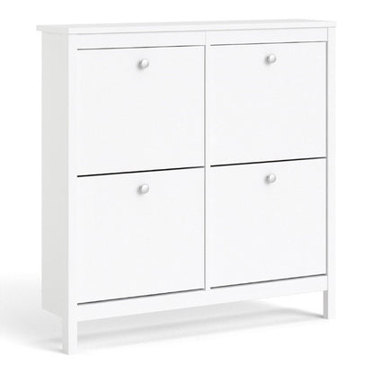 Madrid Shoe cabinet 4 Compartments in White