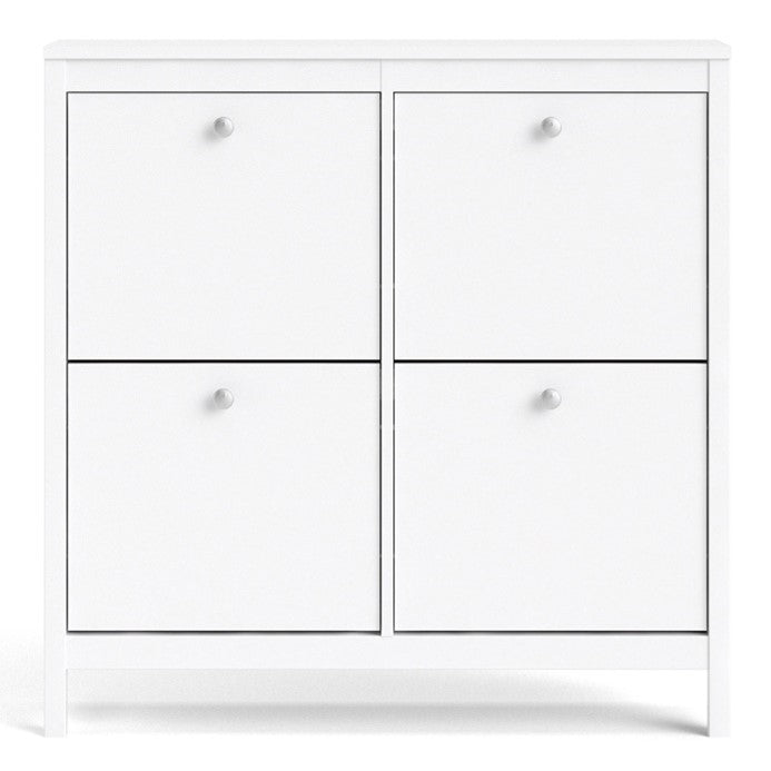 Madrid Shoe cabinet 4 Compartments in White