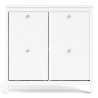 Madrid Shoe cabinet 4 Compartments in White