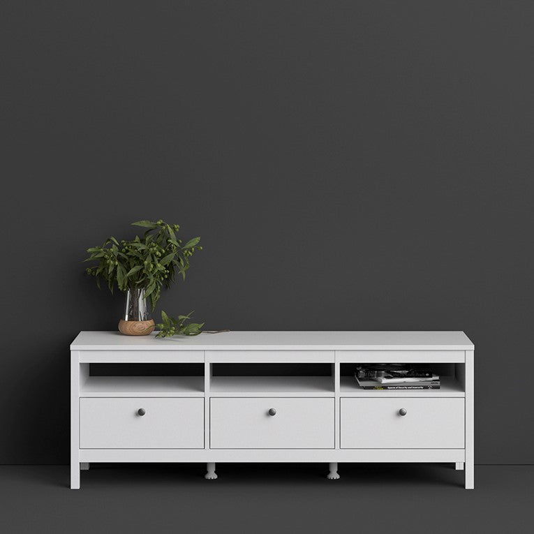 Madrid Tv-unit 3 drawers in White