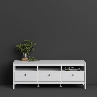 Madrid Tv-unit 3 drawers in White