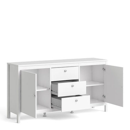 Madrid Sideboard 2 doors + 3 drawers in White