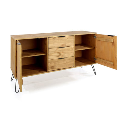 AG916 Augusta Pine medium sideboard with 2 doors, 3 drawers