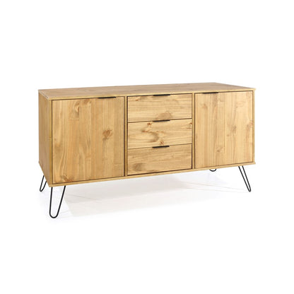 AG916 Augusta Pine medium sideboard with 2 doors, 3 drawers