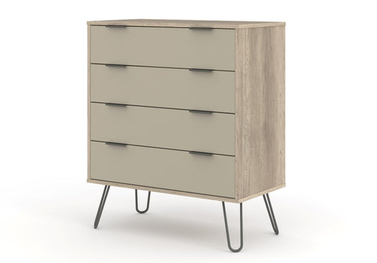 AGD514 Augusta Driftwood 4 drawer chest of drawers