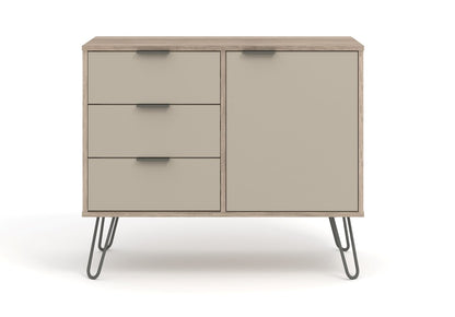 AGD915 Augusta Driftwood small sideboard with 1 doors, 3 drawers