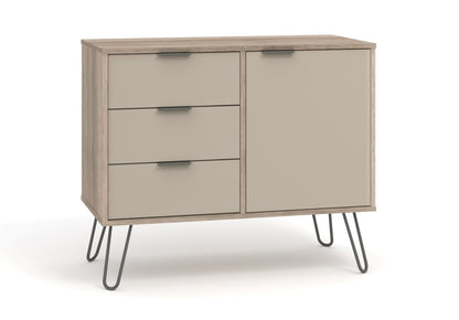 AGD915 Augusta Driftwood small sideboard with 1 doors, 3 drawers