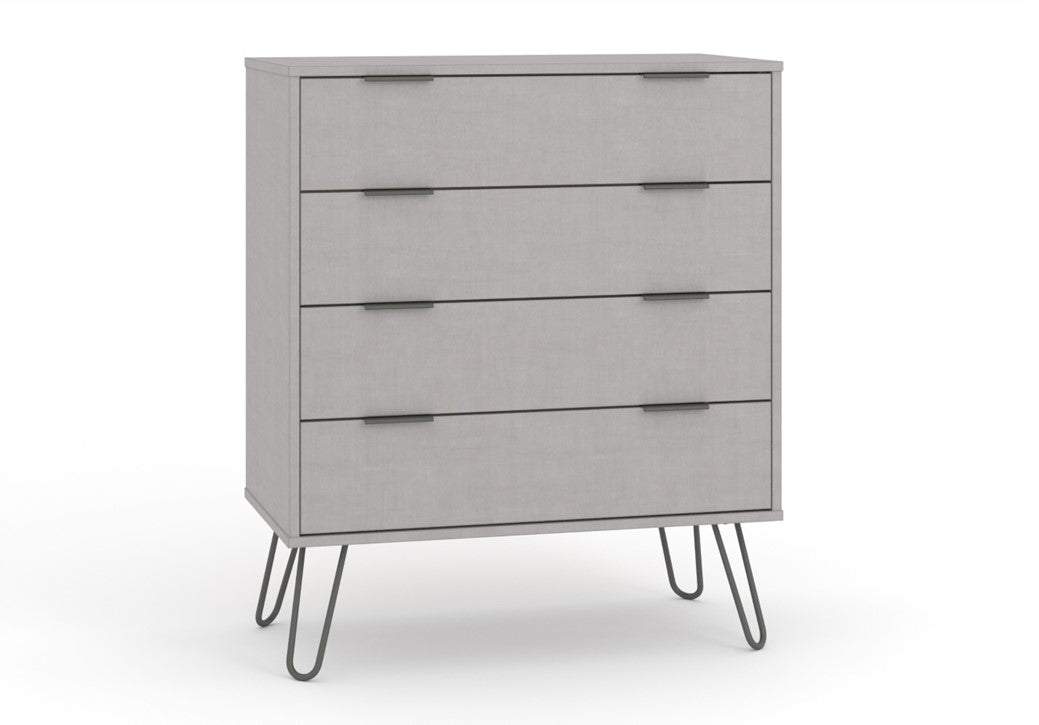 AGG514 Augusta Grey 4 drawer chest of drawers