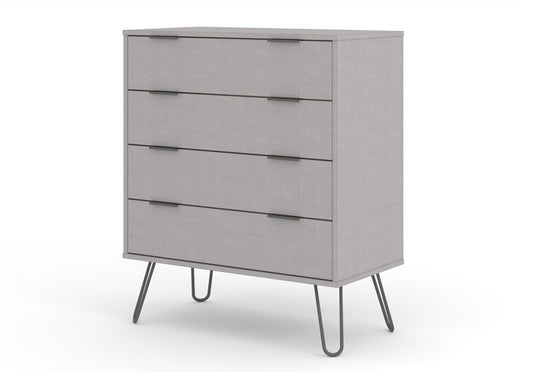 AGG514 Augusta Grey 4 drawer chest of drawers