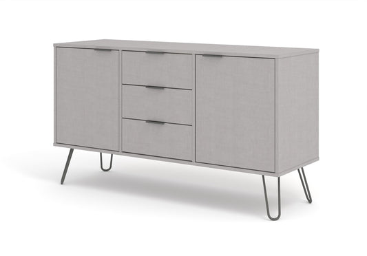 AGG916 Augusta Grey medium sideboard with 2 door, 3 drawers