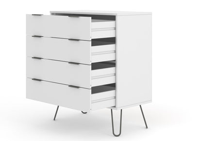 AGW514 Augusta White 4 drawer chest of drawers