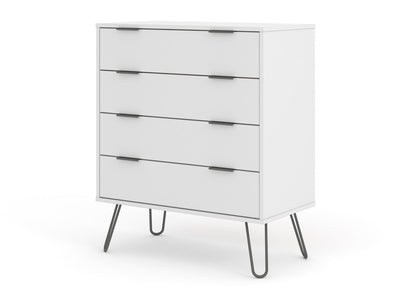 AGW514 Augusta White 4 drawer chest of drawers