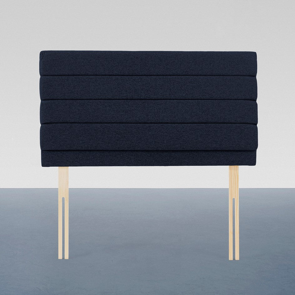 Airsprung Chelwood Wool Look, Marine Sapphire Steel Headboard, Various Widths