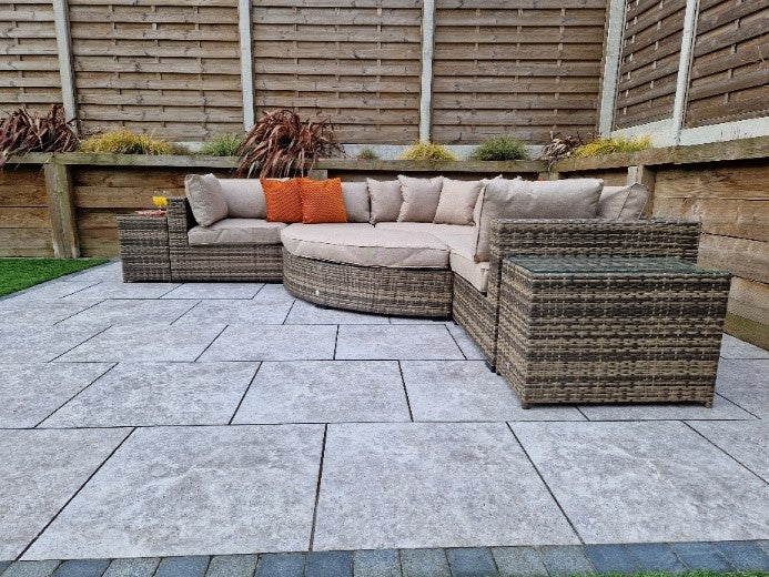 Signature Weave, Jessica, Rattan Flat Weave Patio Furniture, Colours Grey or Brown.