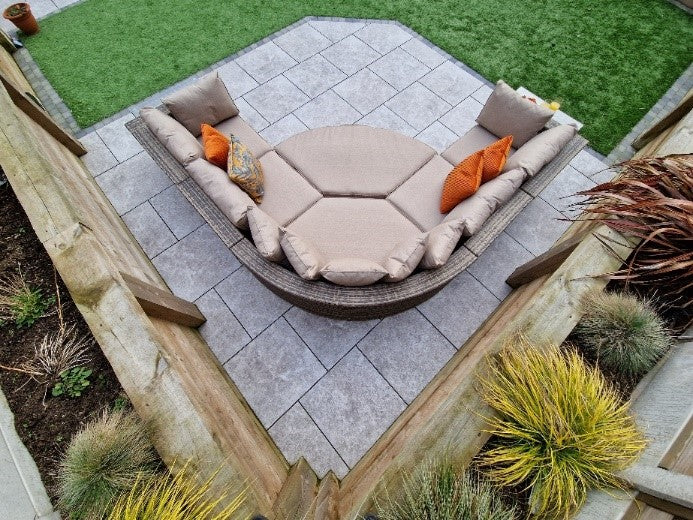 Signature Weave, Jessica, Rattan Flat Weave Patio Furniture, Colours Grey or Brown.