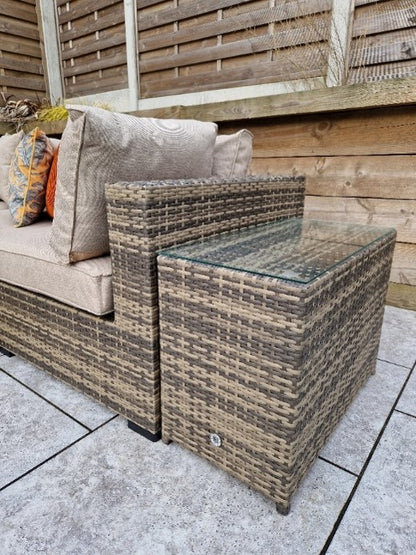 Signature Weave, Jessica, Rattan Flat Weave Patio Furniture, Colours Grey or Brown.