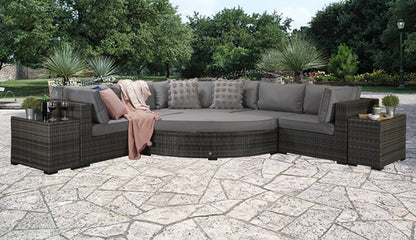 Signature Weave, Jessica, Rattan Flat Weave Patio Furniture, Colours Grey or Brown.