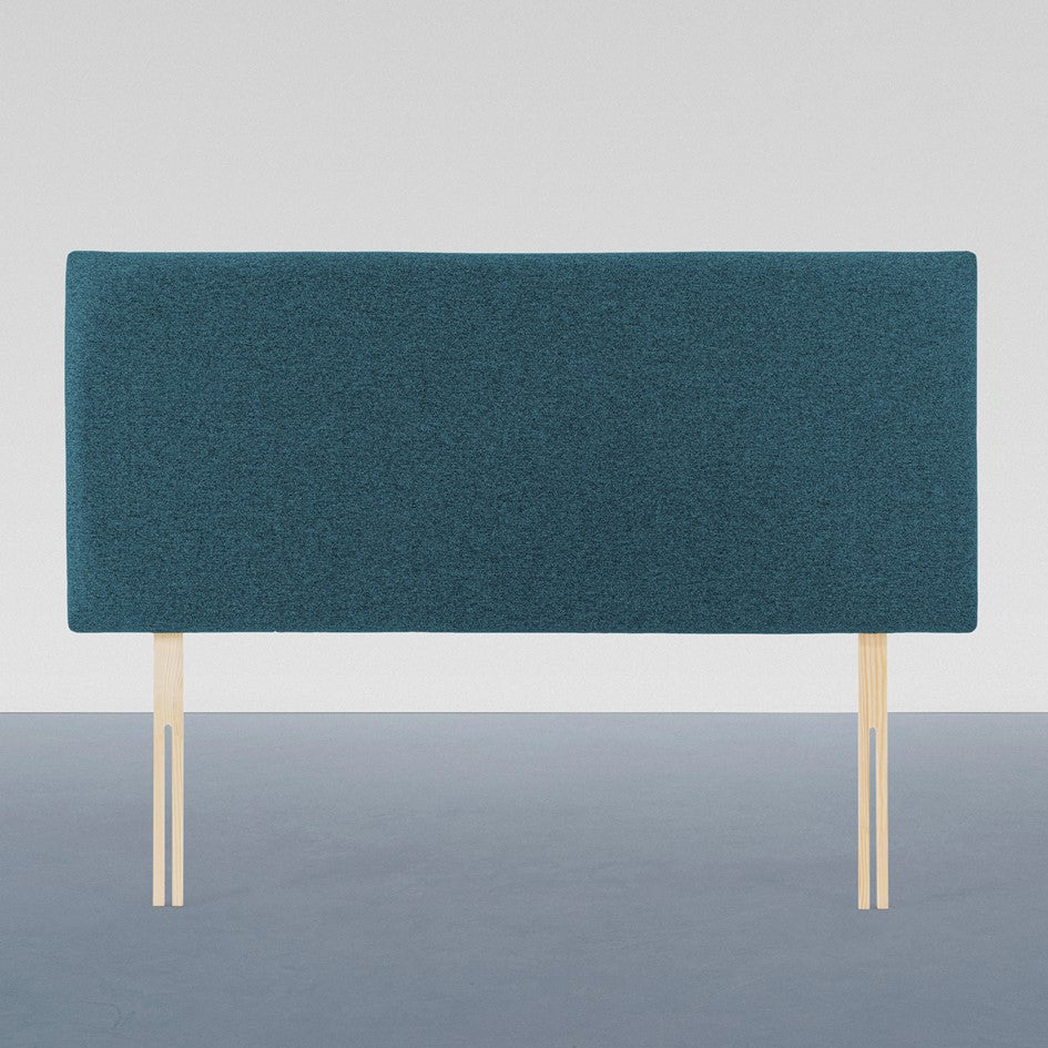 Airsprung Langford Wool Look, Marine Sapphire and Steel Headboard Various Widths